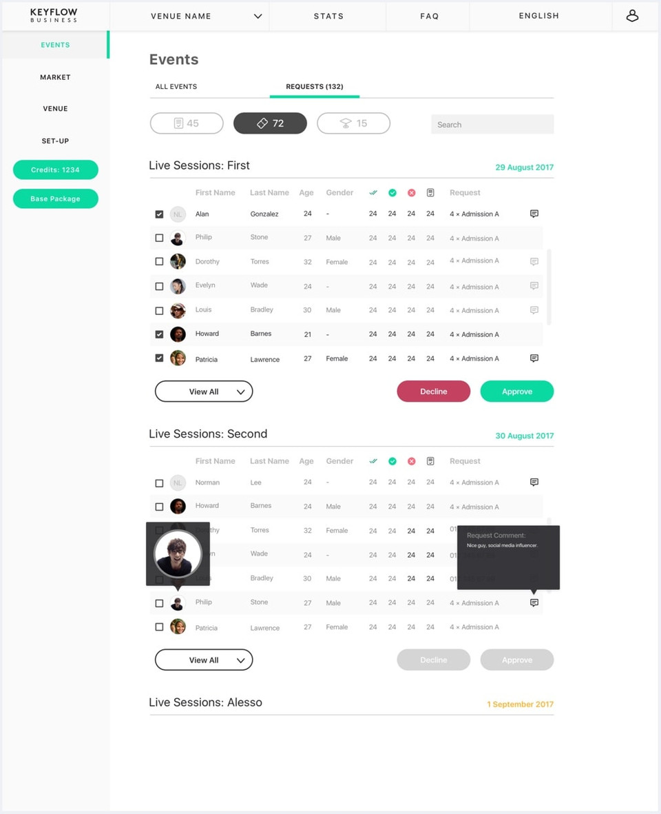 Keyflow Business - Web: Request Management